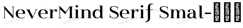 NeverMind Serif Smal字体转换